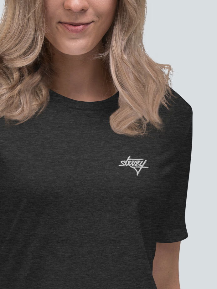 Steezy Script Embroidered Tee - STEEZY Clothing