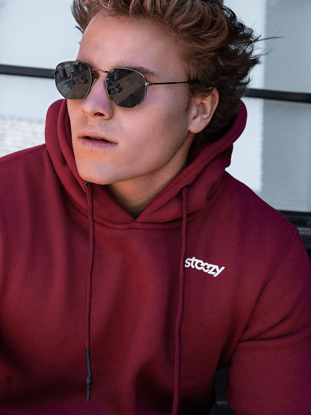 Steezy Session Hoodie (Maroon) - STEEZY Clothing