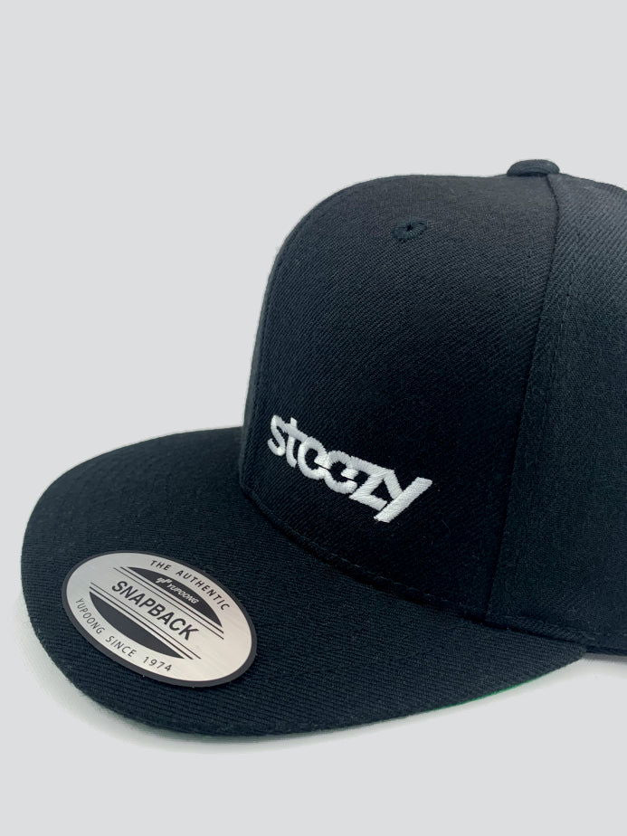 Steezy Small Logo Snapback Hat (White/Black) - STEEZY Clothing