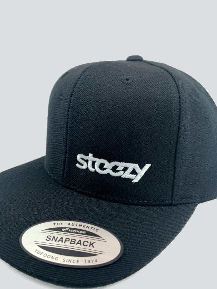 Steezy Small Logo Snapback Hat (White/Black) - STEEZY Clothing