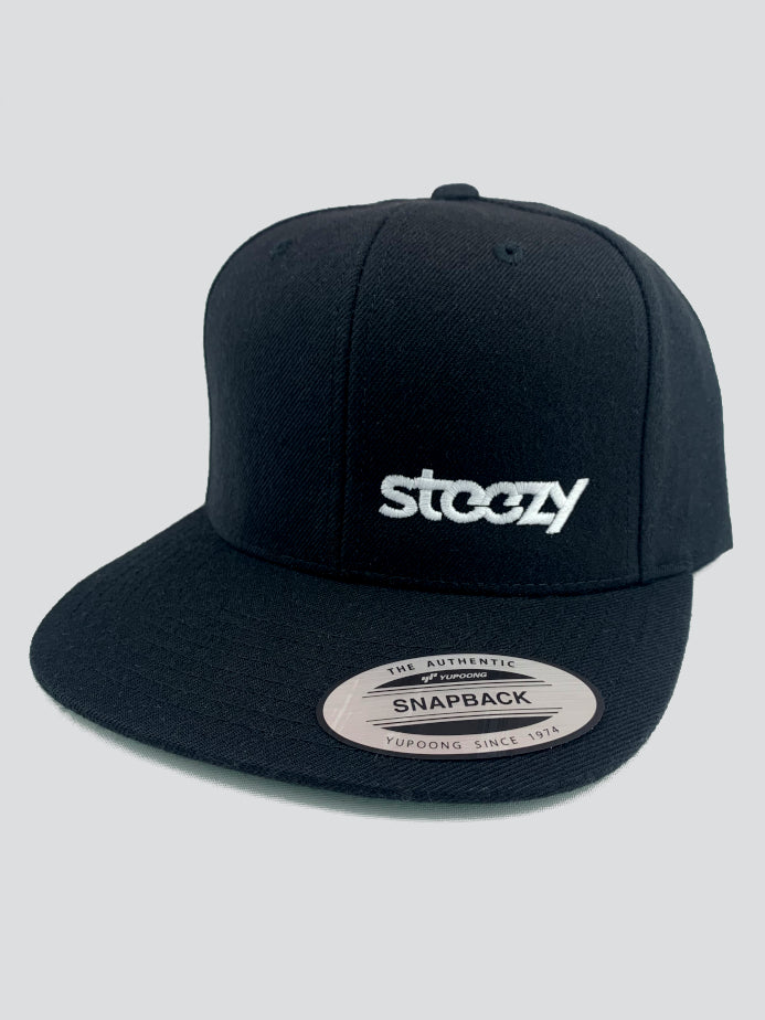 Steezy Small Logo Snapback Hat (White/Black) - STEEZY Clothing