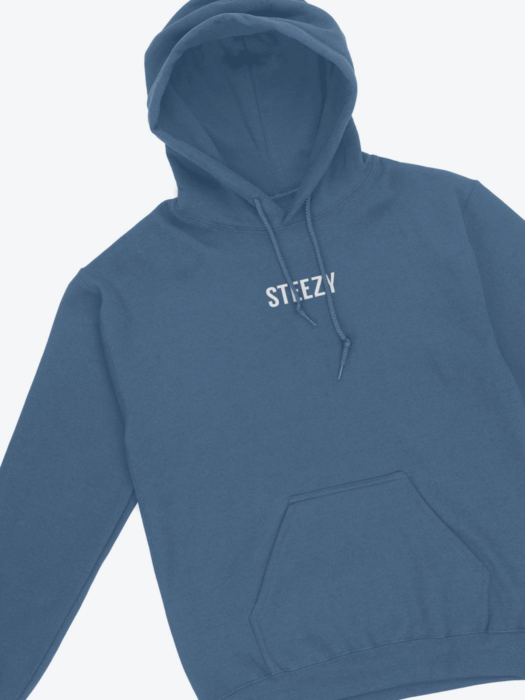 Steezy Text Center Embroidered Hoodie - STEEZY Clothing