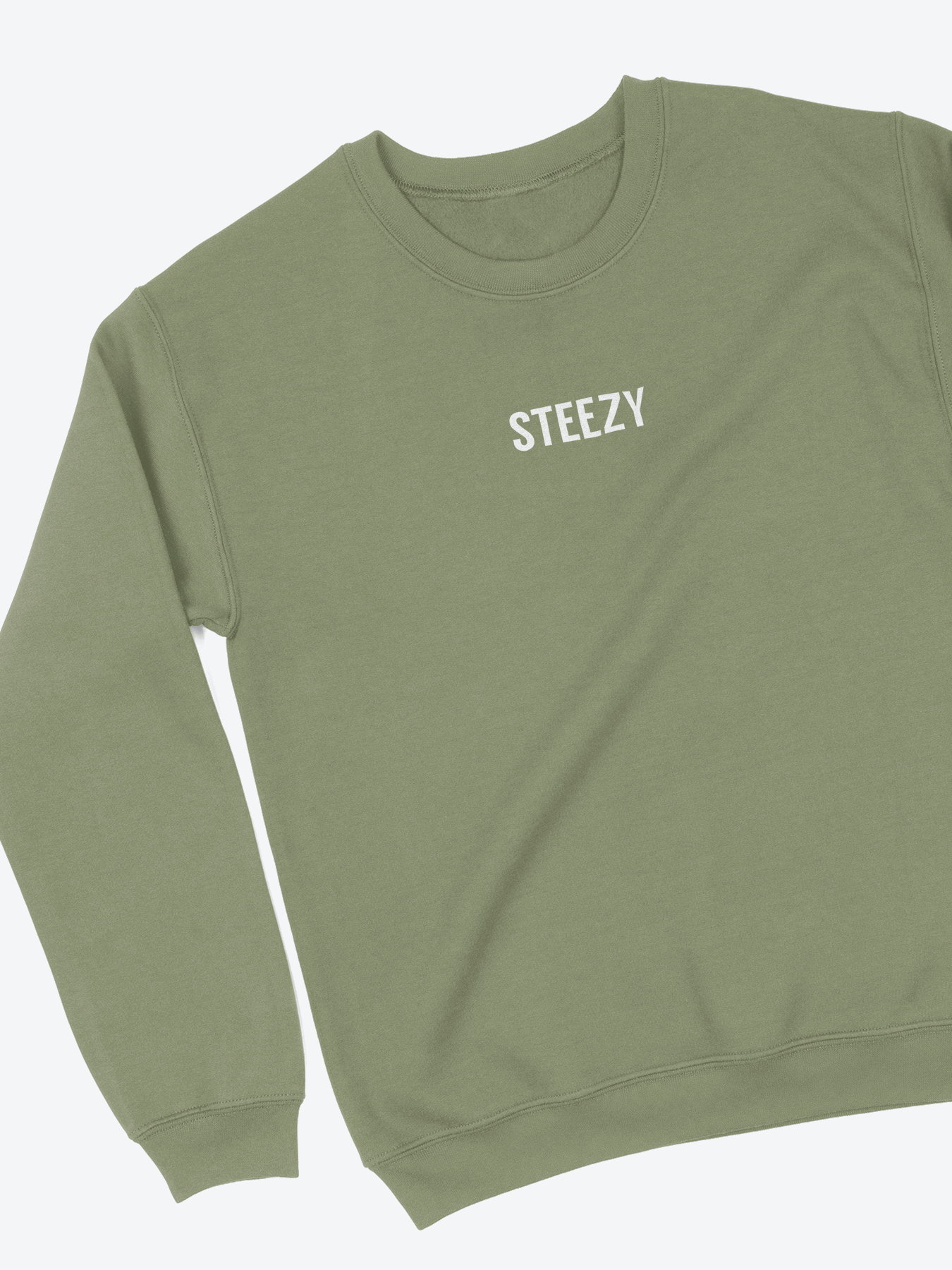 Steezy Text Center Embroidered Sweatshirt - STEEZY Clothing