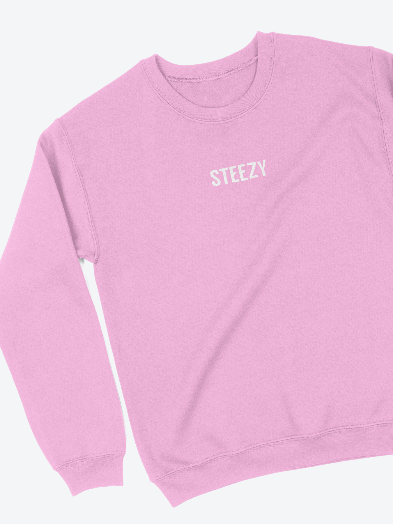 Steezy Text Center Embroidered Sweatshirt - STEEZY Clothing