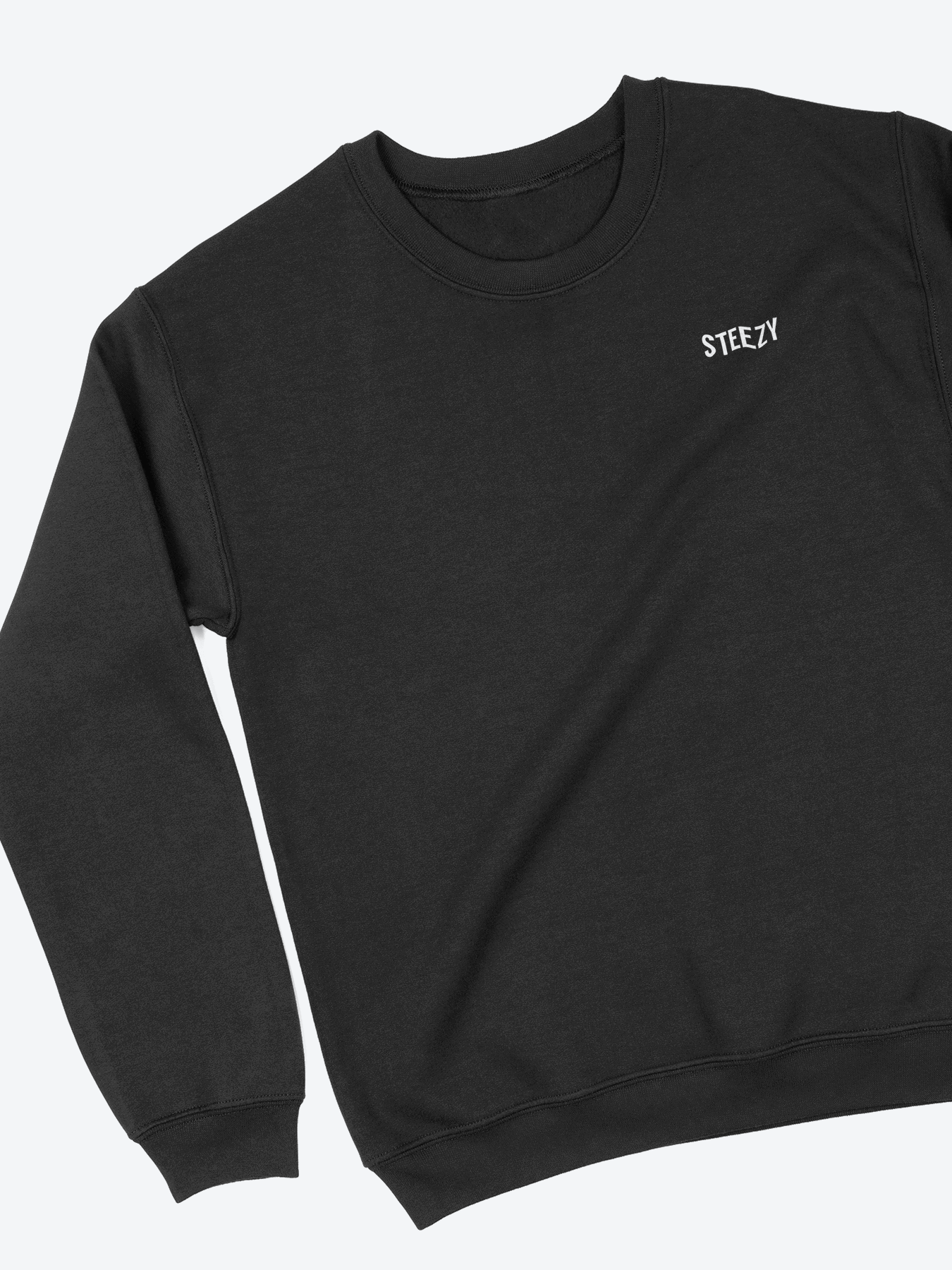 Steezy Text Embroidered Sweatshirt - STEEZY Clothing