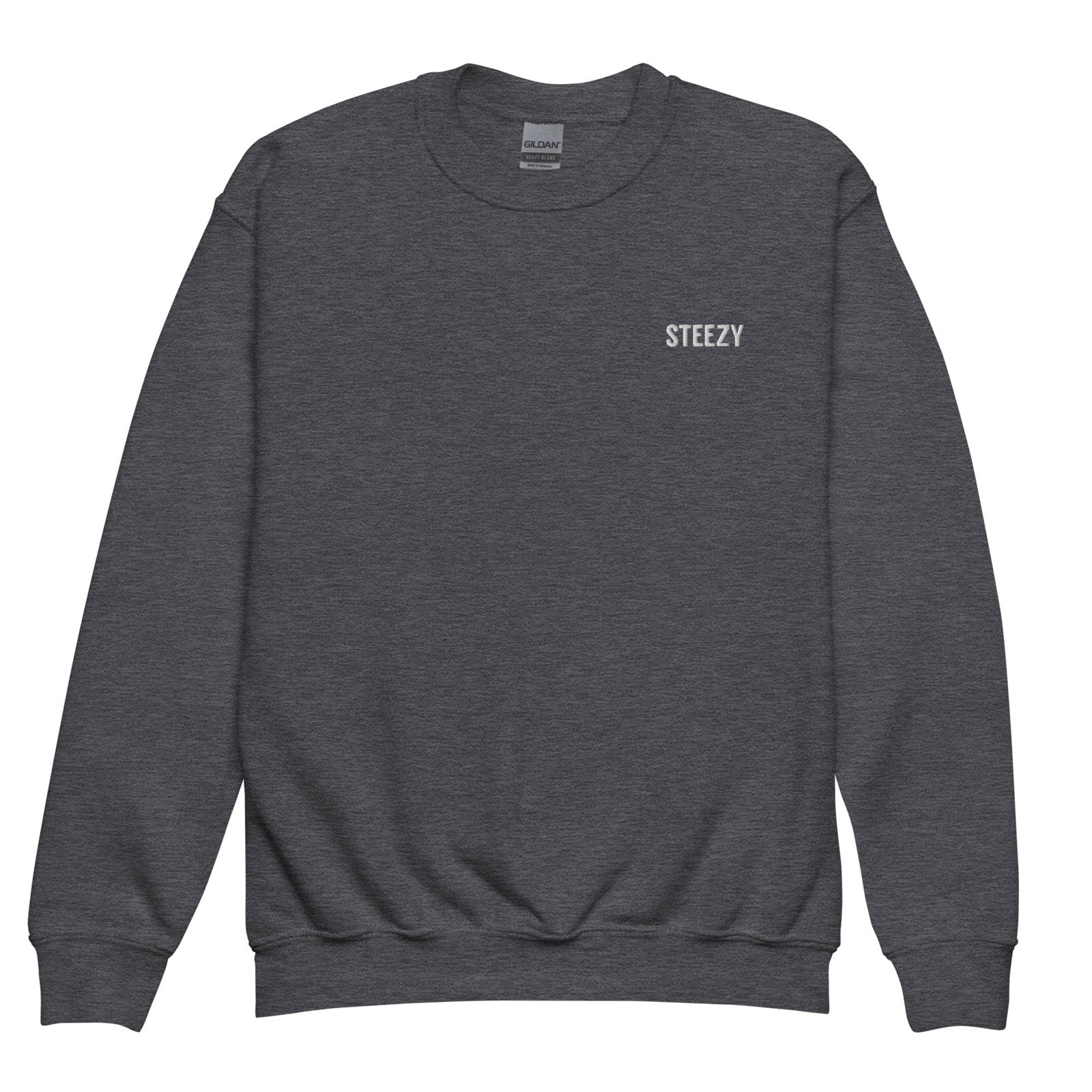 Steezy Text Embroidered Youth Sweatshirt - STEEZY Clothing