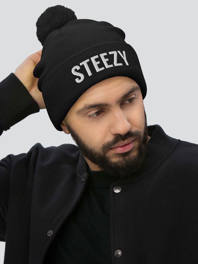 Straight Steezy Pom-Pom Beanie - STEEZY Clothing