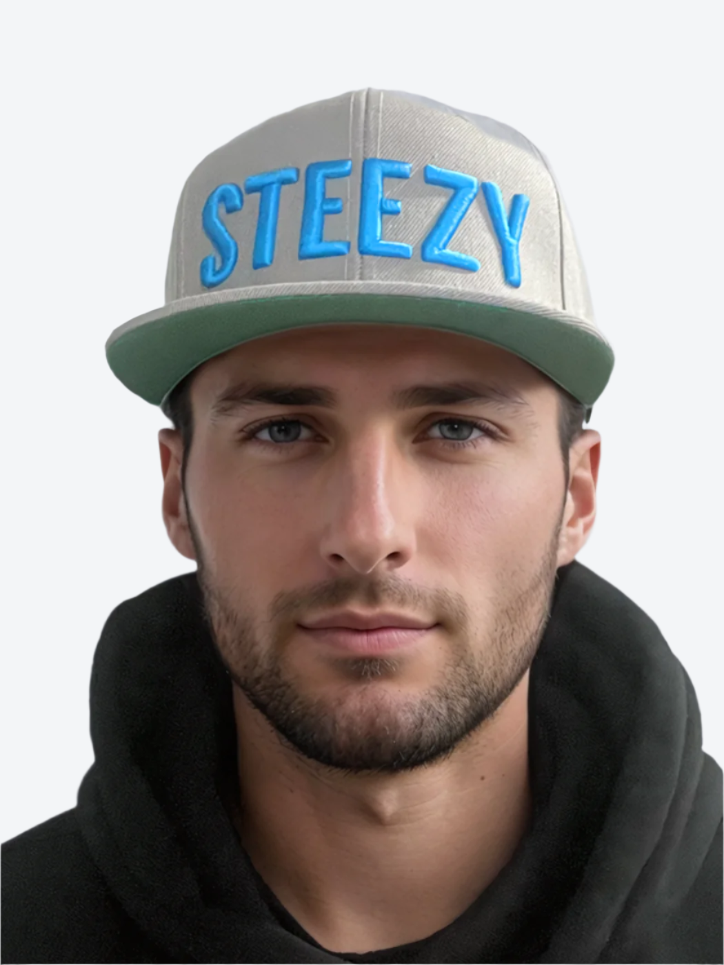 Straight Steezy Snapback Hat (Teal/Gray) - STEEZY Clothing