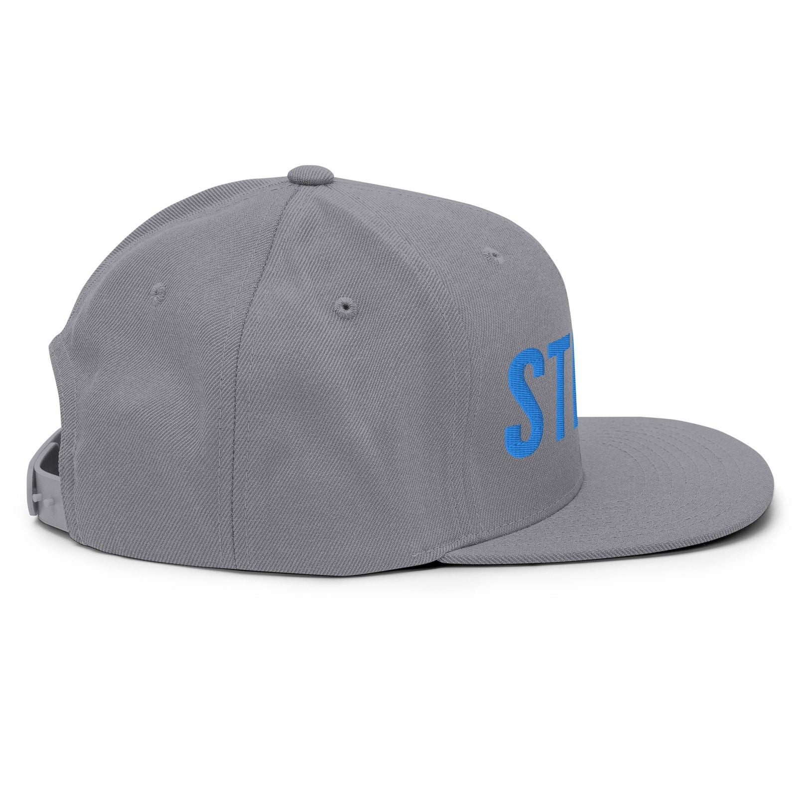 Straight Steezy Snapback Hat (Teal/Gray) - STEEZY Clothing