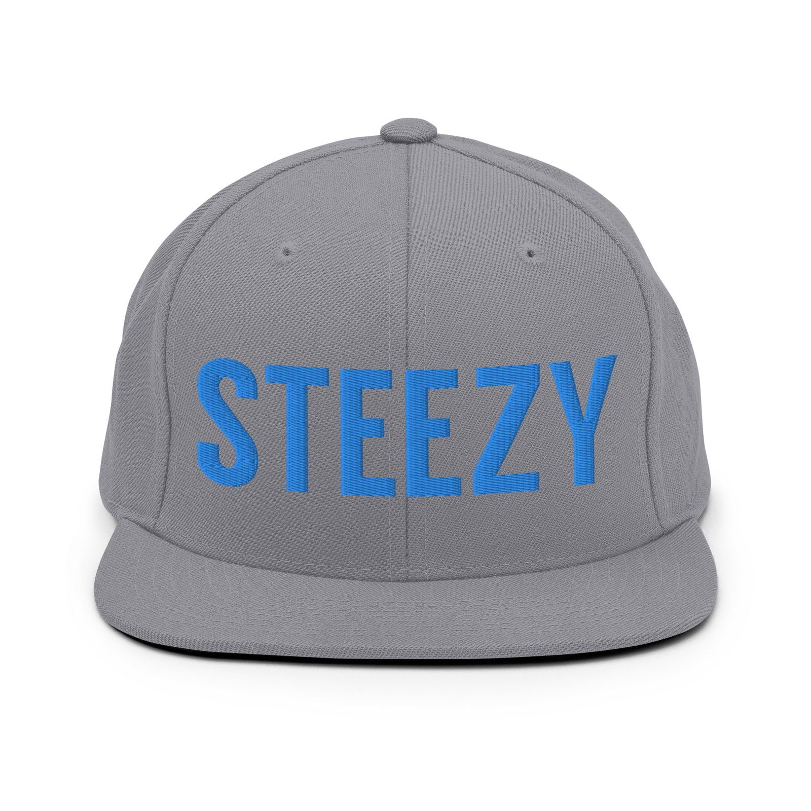 Straight Steezy Snapback Hat (Teal/Gray) - STEEZY Clothing