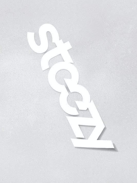White 12 Inch Vinyl Steezy Sticker - STEEZY Clothing