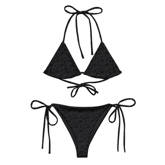 Steezy Dark Gray String Bikini