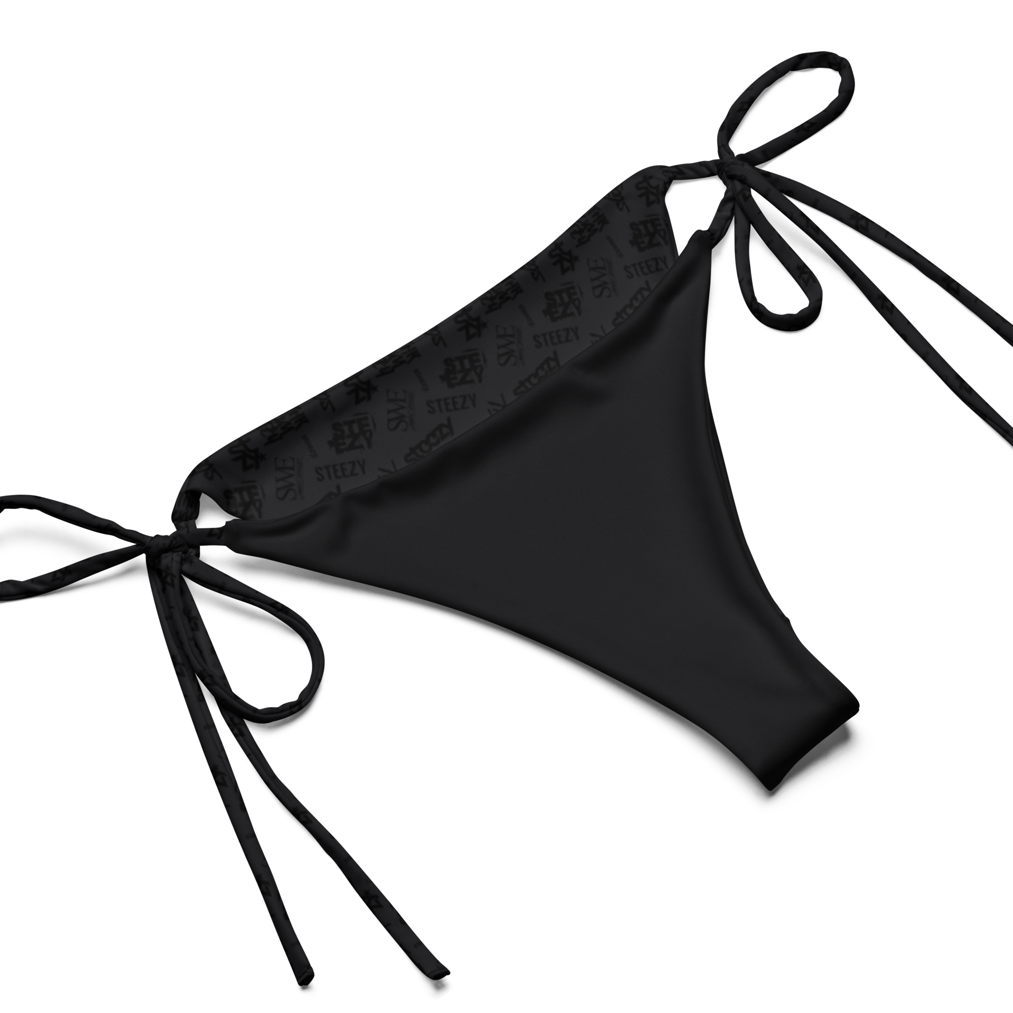 Steezy Dark Gray String Bikini