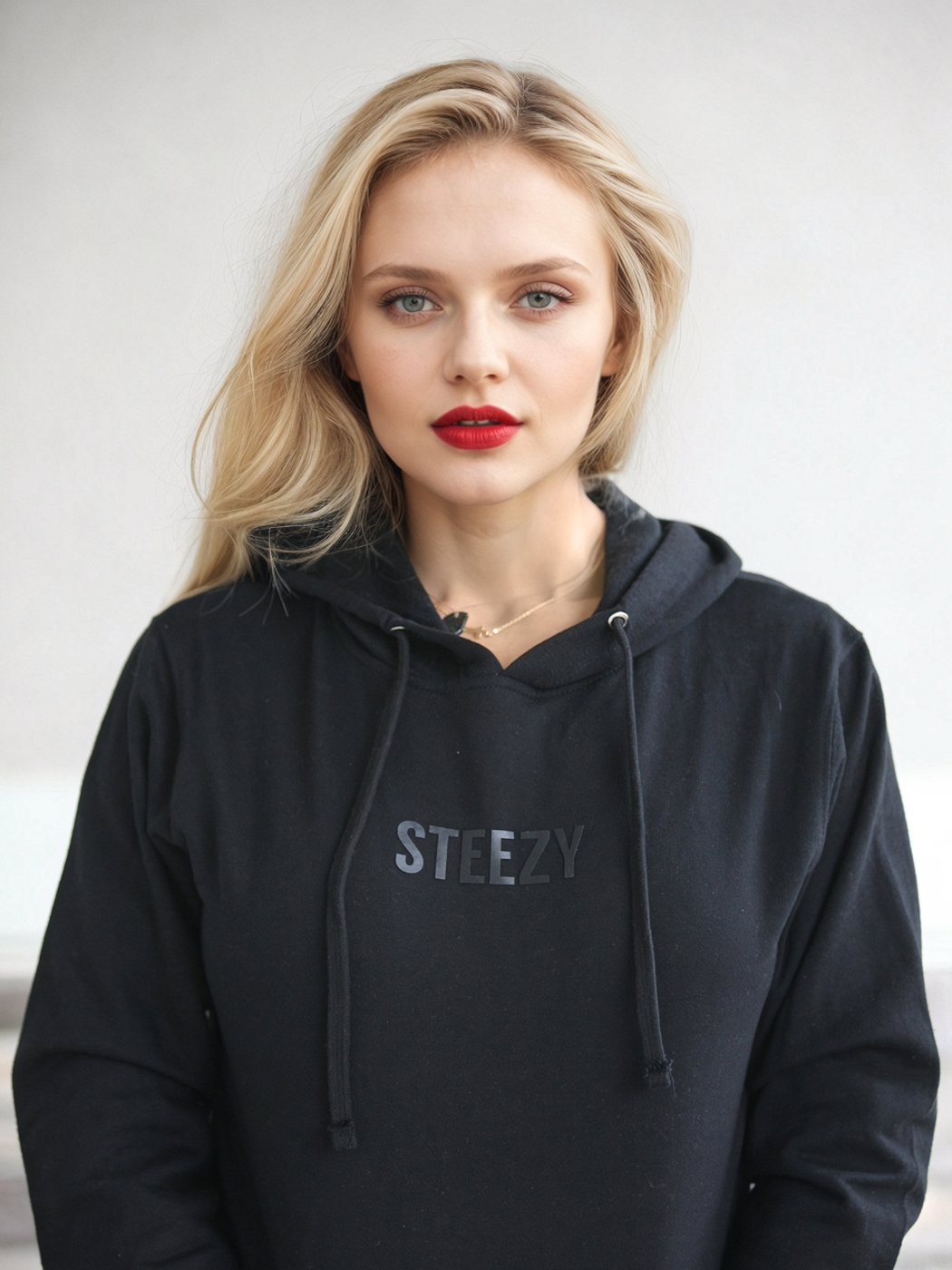 Steezy 3D Women's Lightweight Hoodie (Black)