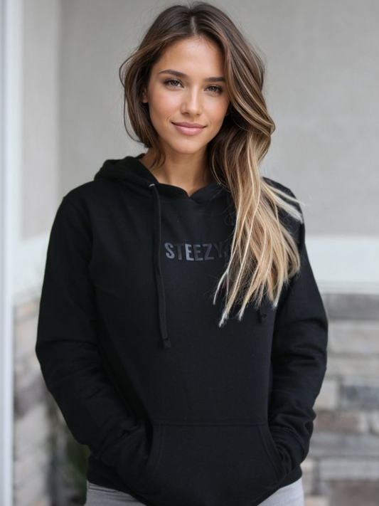 Steezy 3D Women's Lightweight Hoodie (Black)